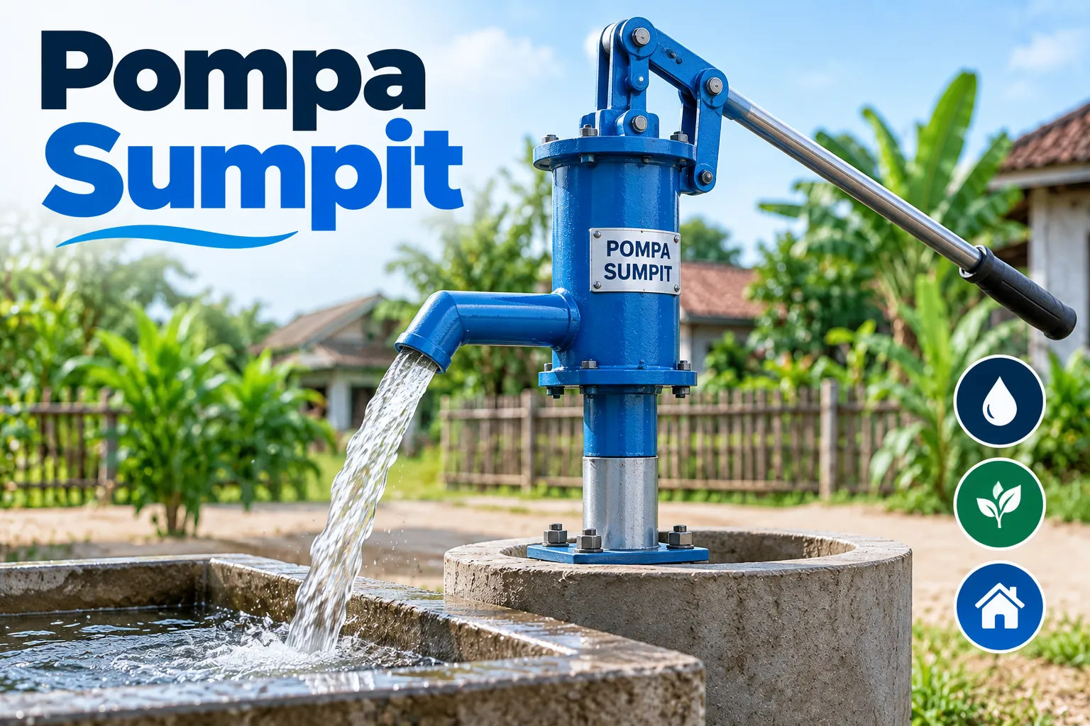 Pompa sumpit celup untuk pembuangan air kotor dari bak penampung